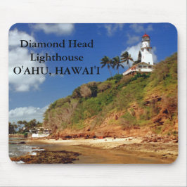 Diamond Head Lighthouse, O'ahu, Hawai'i Mousepad Musmatta