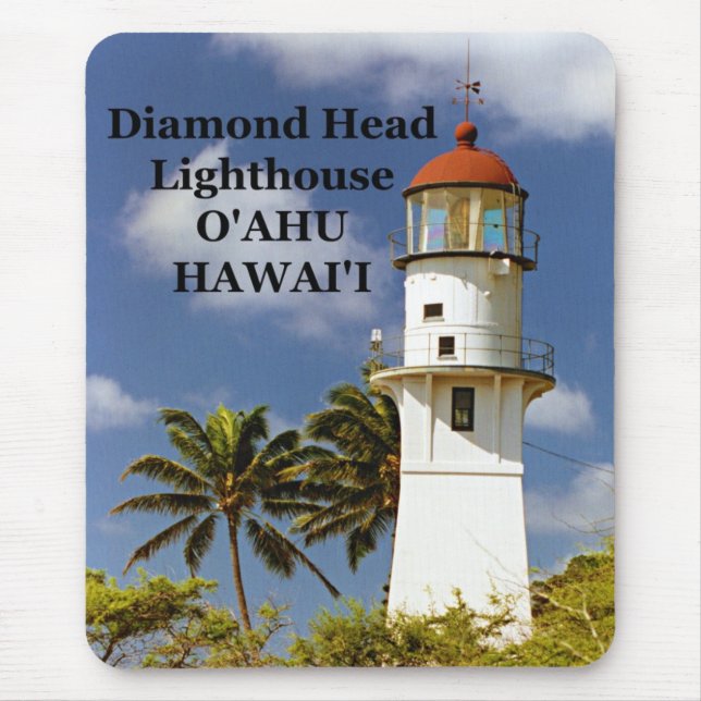 Diamond Head Lighthouse, O'ahu, Hawai'i Mousepad Musmatta (Framsidan)