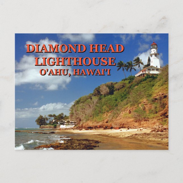 Diamond Head Lighthouse, O'ahu, Hawai'i Postcard Vykort (Framsida)
