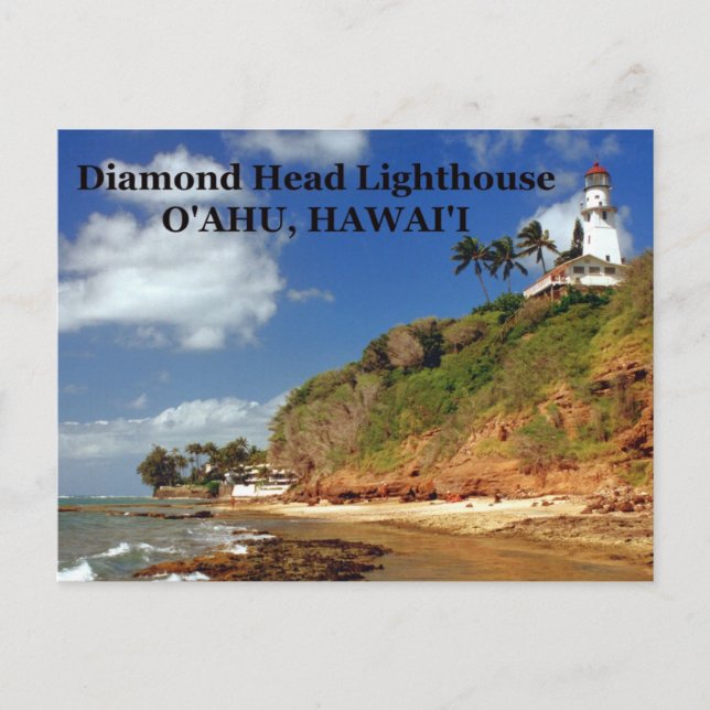 Diamond Head Lighthouse, O'ahu, Hawai'i Postcard Vykort (Framsida)
