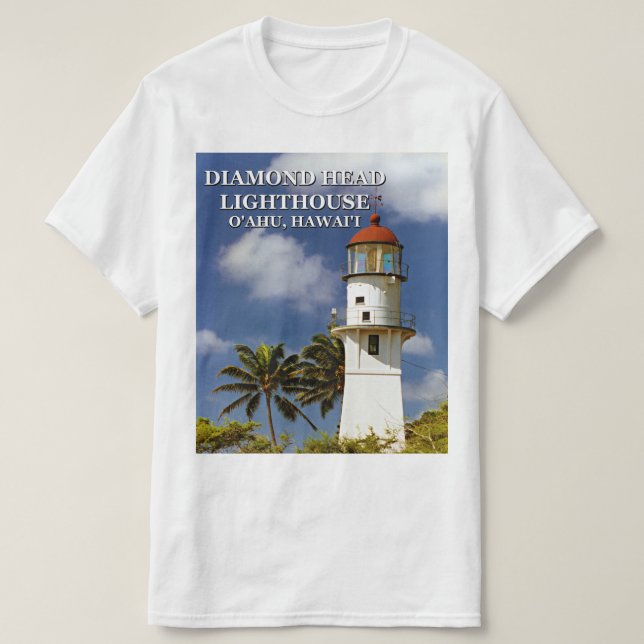 Diamond Head Lighthouse, O'ahu, Hawai'i T-Shirt (Design framsida)
