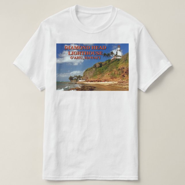 Diamond Head Lighthouse, O'ahu, Hawai'i T-Shirt (Design framsida)
