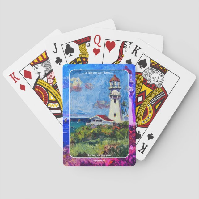 Diamond Head lighthouse Playing Cards Casinokort (Baksidan)
