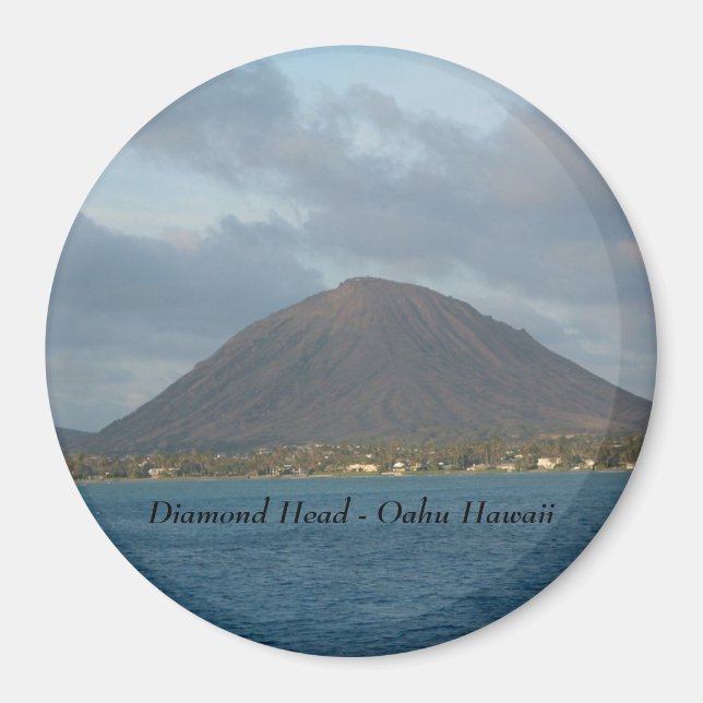Diamond Head - Oahu Hawaii Magnet (Framsidan)