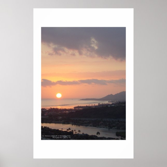 Diamond Head Sunset Poster (Framsidan)