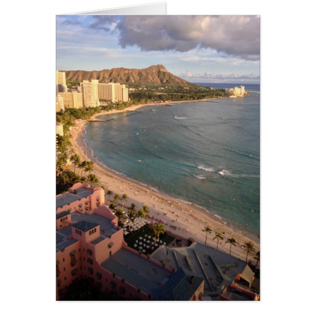 Diamond Head, Waikiki Beach, Hawaii Hälsningskort (Framsidan)