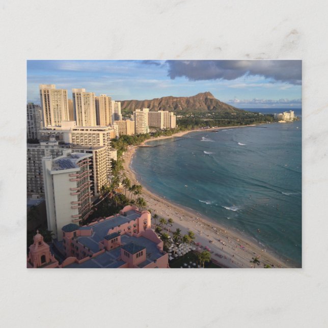 Diamond Head, Waikiki Beach, Hawaii Vykort (Framsida)