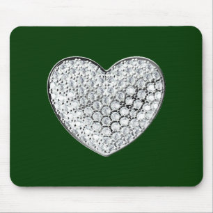 Diamond Heart - grönt bg Musmatta