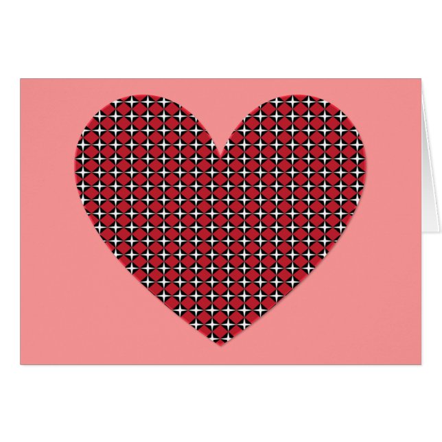 Diamond Heart Hälsningskort (Framsidan Horizontal)