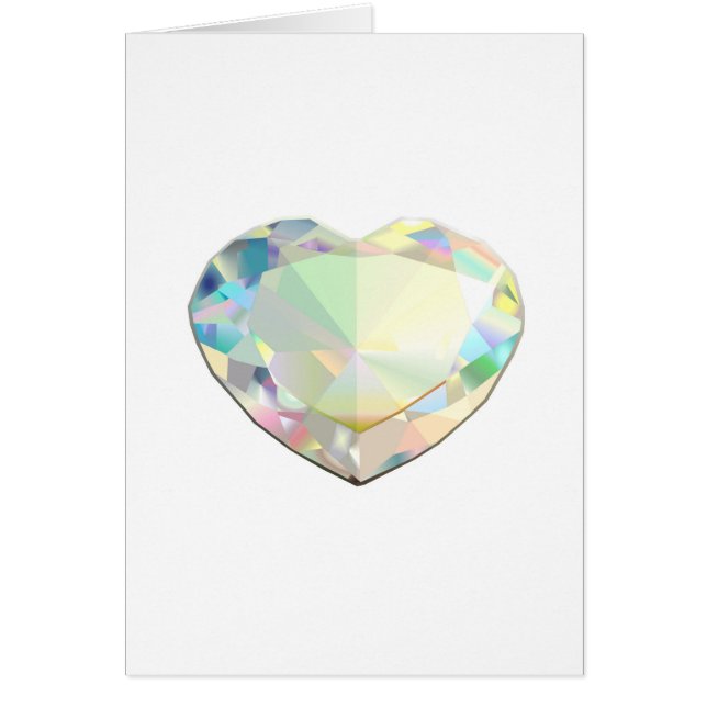 Diamond Heart Hälsningskort (Framsidan)