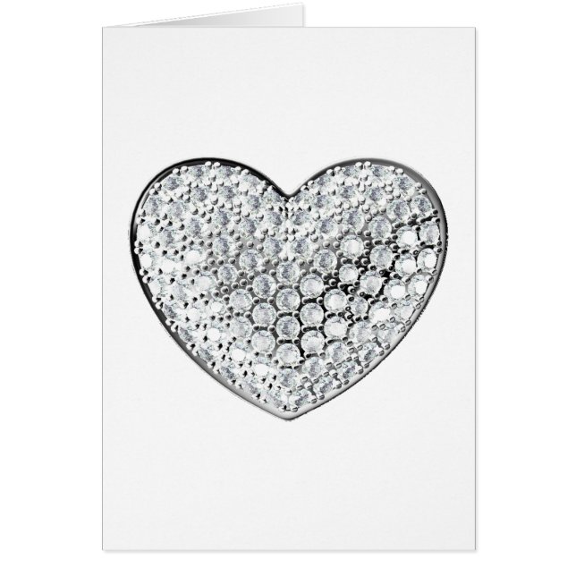 Diamond Heart Hälsningskort (Framsidan)