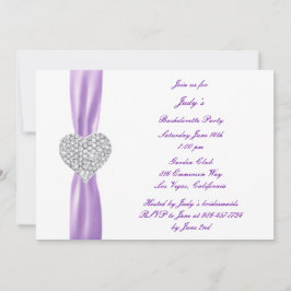 Diamond Heart-Lilan Bachelorette-partiets inbjudan