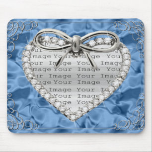 Diamond Heart Ram Blue Mouse Pad Musmatta