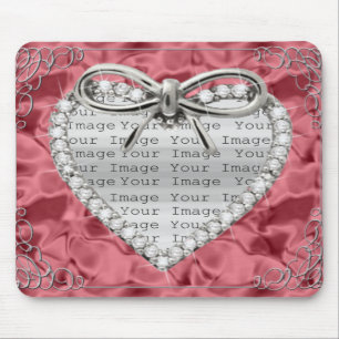 Diamond Heart Ram Red Mouse Pad Musmatta