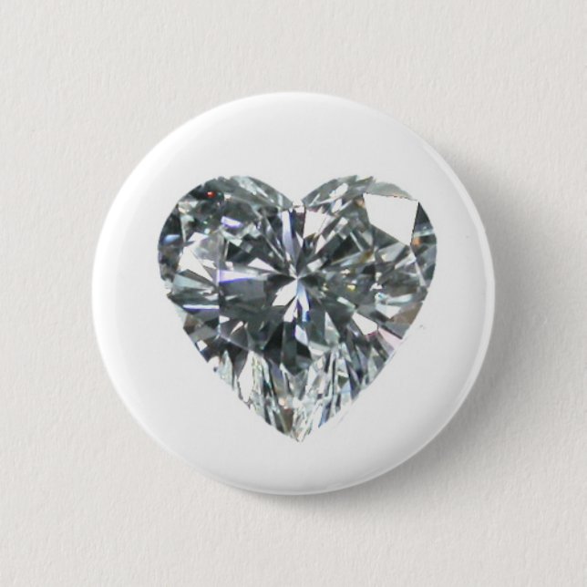 Diamond Heart Round Button Knapp (Framsida)