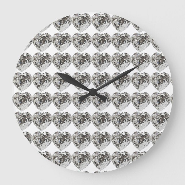 Diamond Heart Stor Klocka (Framsida)