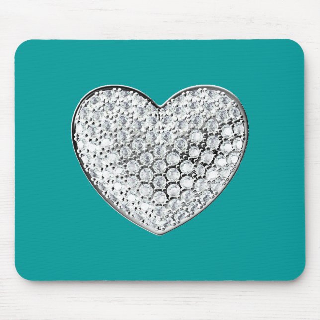 Diamond Heart - teal bg Musmatta (Framsidan)