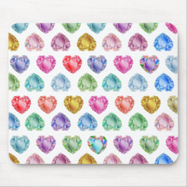 Diamond Heart Watercolor Mönster Cute Pastel Girly Musmatta