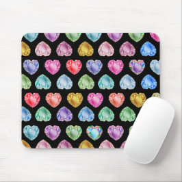 Diamond Heart Watercolor Mönster Cute Pastel Girly Musmatta