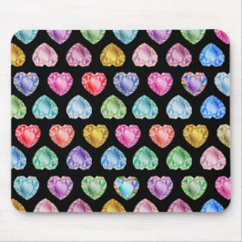 Diamond Heart Watercolor Mönster Cute Pastel Girly Musmatta