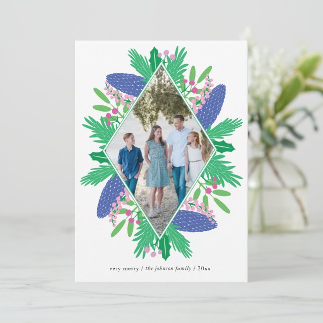 Diamond Helgdag Woodland jul Multi Photo Julkort (Stående Fram)