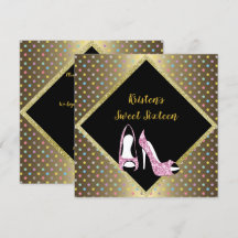 DIAMOND HIGH HEEL SWEET SIXTEEN SPOT Guld