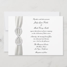 Diamond Infinity White Wedding-inbjudan Inbjudningar