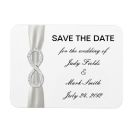 Diamond Infinity WhiteWedding Spara datum magneter