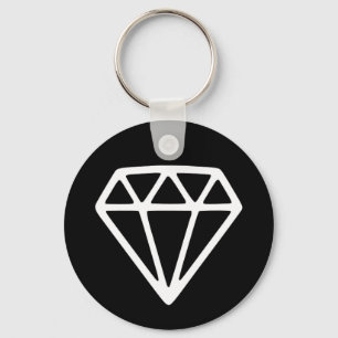 Diamond Jewel Graphic Teckning enkel minimalist Nyckelring
