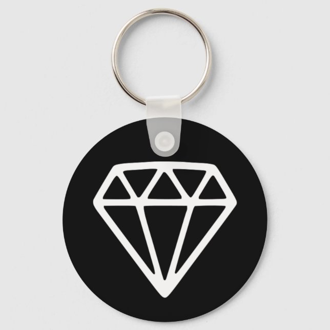 Diamond Jewel Graphic Teckning enkel minimalist Nyckelring (Framsida)