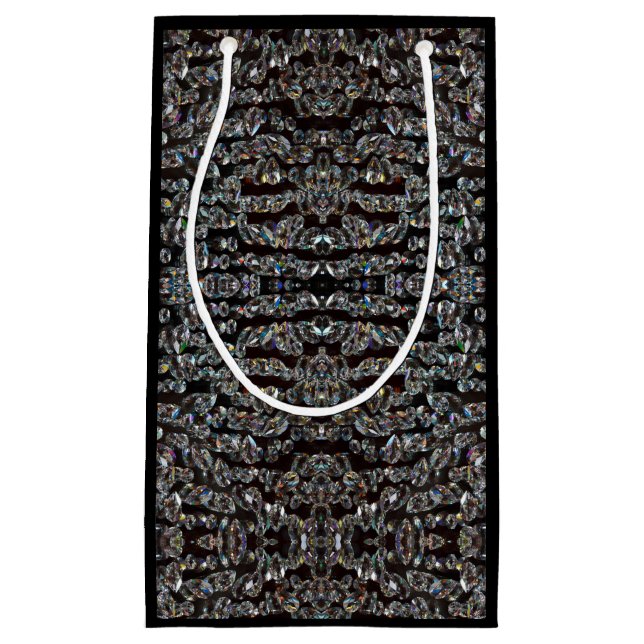 Diamond jewel mönster elegant silver och svart (Framsidan)