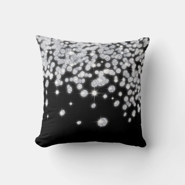 Diamond Jewels Jewelry Glitz Throw Couch Pillow Kudde (Framsida)