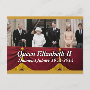 Diamond Jubilee royal porträtt vykort
