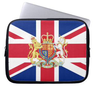 Diamond Jubilee Union Flagga and Royal Vapensköld Laptop Fodral