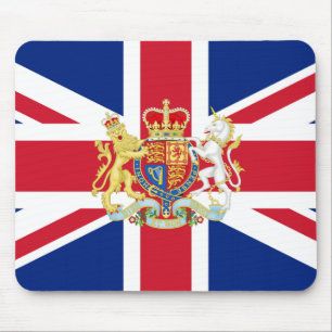 Diamond Jubilee Union Flagga and Royal Vapensköld Musmatta
