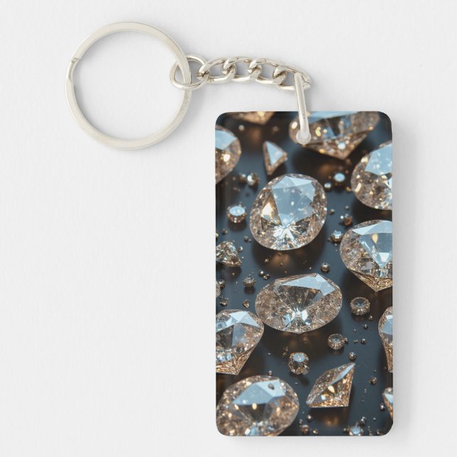 Diamond Keychains ser ut som en riktig diamant lyx (Framsidan)