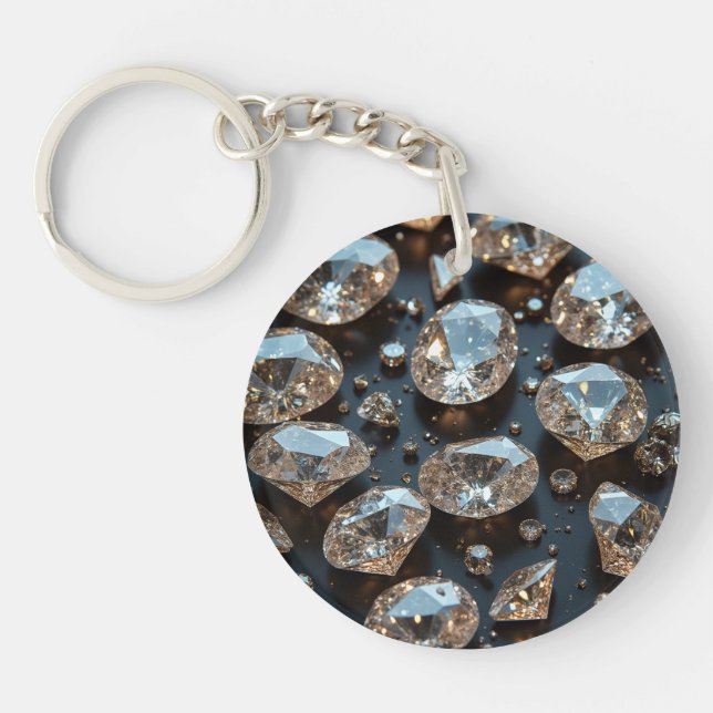 Diamond Keychains ser ut som en riktig diamant lyx (Framsidan)