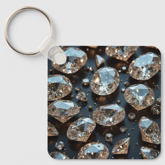 Diamond Keychains ser ut som en riktig diamant lyx Nyckelring (Framsida)
