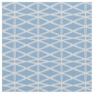 Diamond Lattice modern samtida triangel blå Tyg