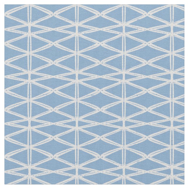 Diamond Lattice modern samtida triangel blå Tyg (Närbild)