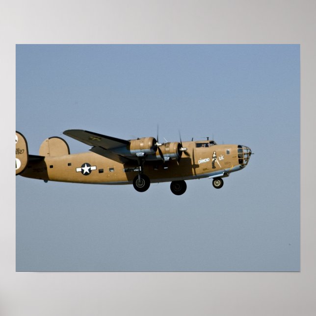 Diamond Lil B-24 Bomber, landning i Oshkosh, Poster (Framsidan)