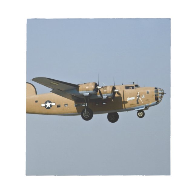 Diamond Lil B-24 Bombplan landar i Oshkosh, Anteckningsblock (Framsida)