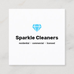 Diamond Logotyp Housekeeper Service Fyrkantigt Visitkort