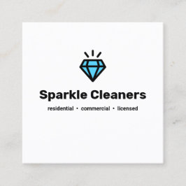 Diamond Logotyp Houseservation Service Fyrkantigt Visitkort