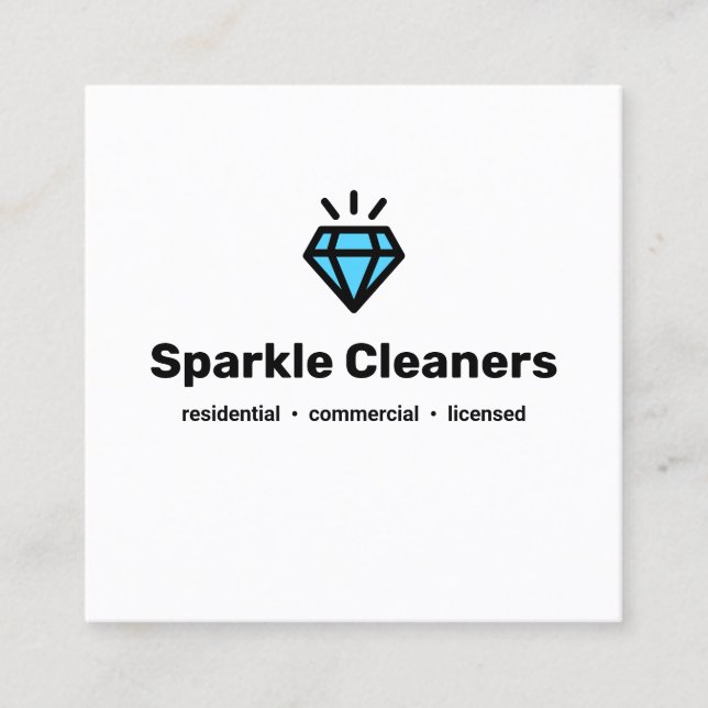 Diamond Logotyp Houseservation Service Fyrkantigt Visitkort (Framsida)