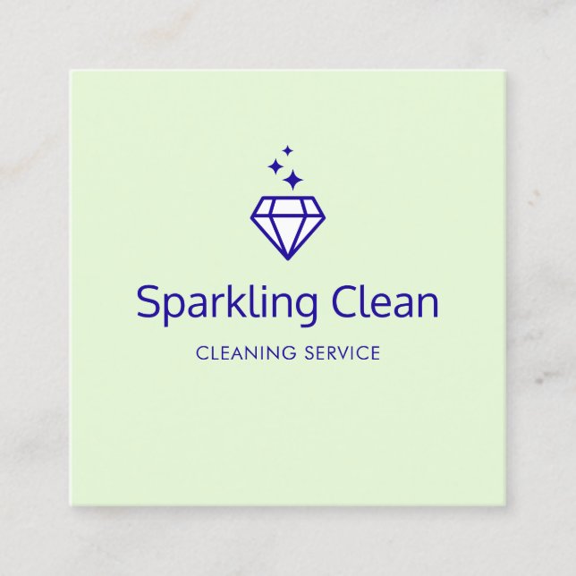Diamond Logotyp Houseservation Service Fyrkantigt Visitkort (Framsida)