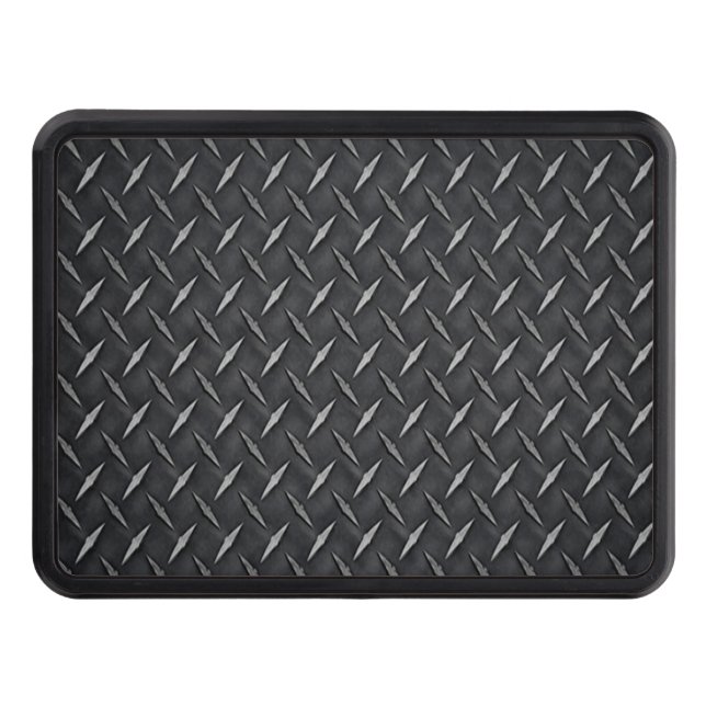 Diamond Metall Plate Trailer Hitch Cover Dragkroksskydd (Framsidan)