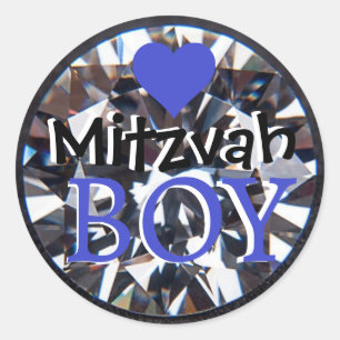 Diamond Mitzvah Boy Runt Klistermärke