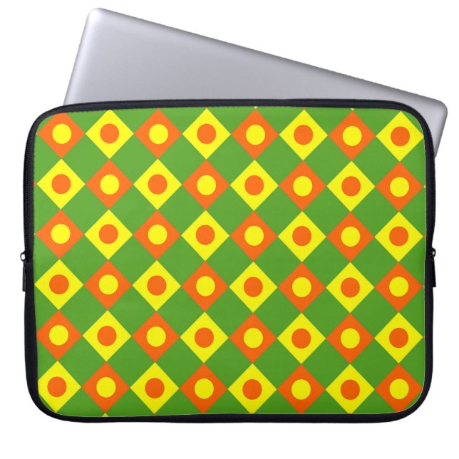 Diamond Mönster #105 Laptop Sleeve (Framsidan)
