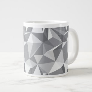 Diamond Mönster - Abstrakt Polygon Jumbo Mugg
